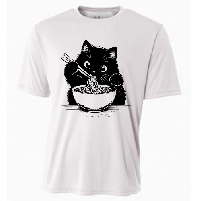 Noodle Cat Ramen Cat Cooling Performance Crew T-Shirt