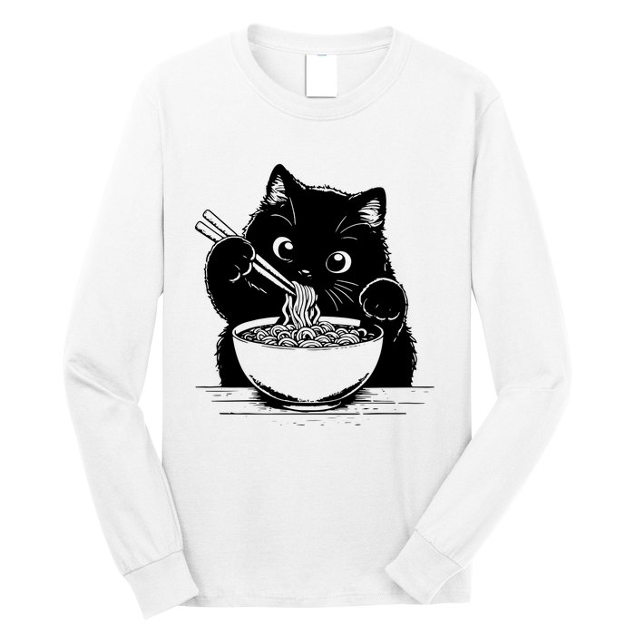 Noodle Cat Ramen Cat Long Sleeve Shirt