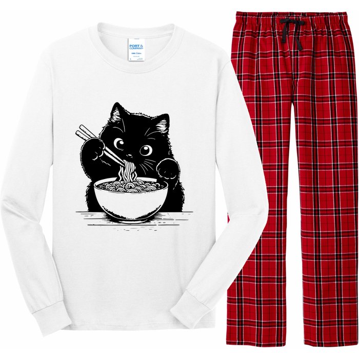 Noodle Cat Ramen Cat Long Sleeve Pajama Set