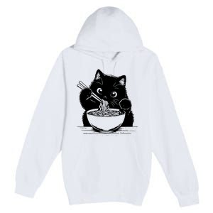 Noodle Cat Ramen Cat Premium Pullover Hoodie