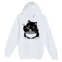 Noodle Cat Ramen Cat Premium Pullover Hoodie