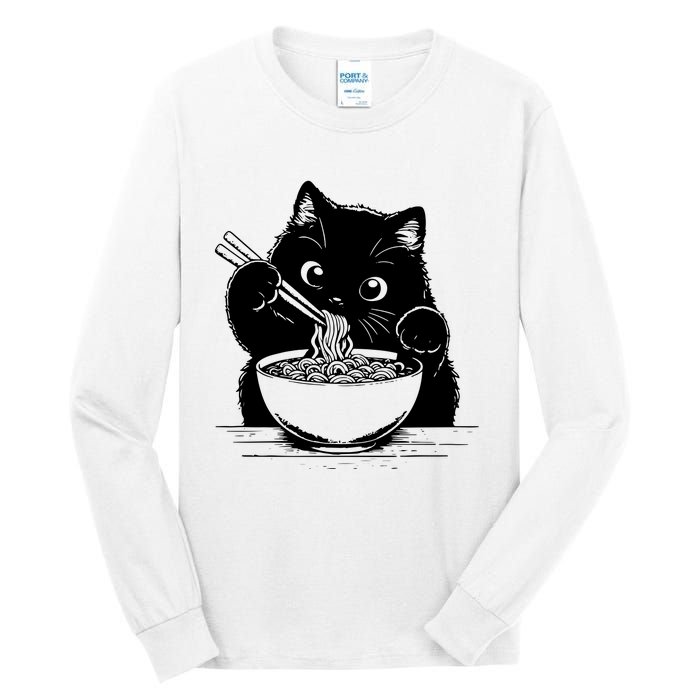 Noodle Cat Ramen Cat Tall Long Sleeve T-Shirt