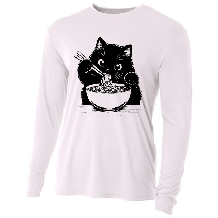 Noodle Cat Ramen Cat Cooling Performance Long Sleeve Crew