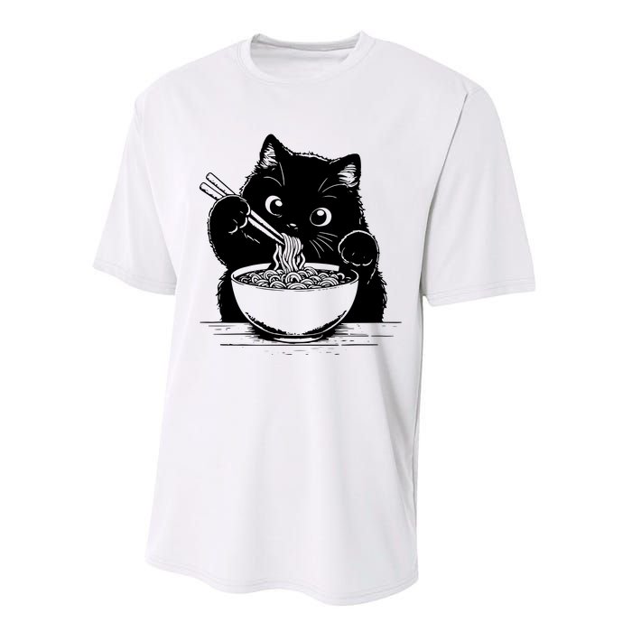 Noodle Cat Ramen Cat Performance Sprint T-Shirt