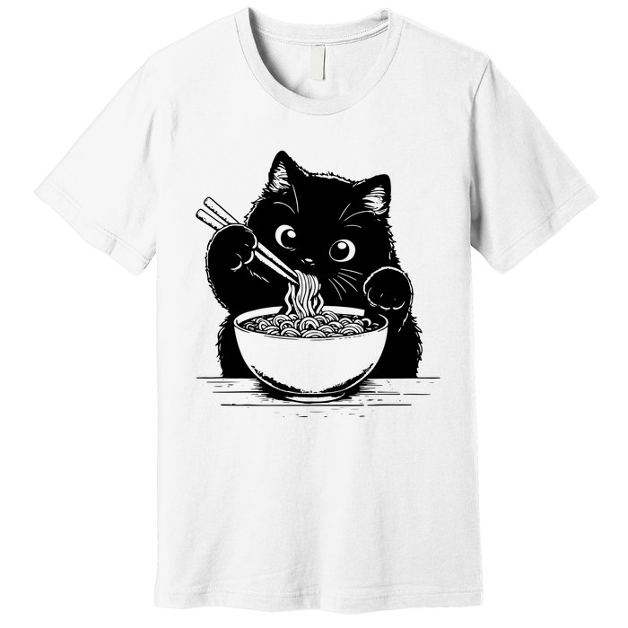 Noodle Cat Ramen Cat Premium T-Shirt