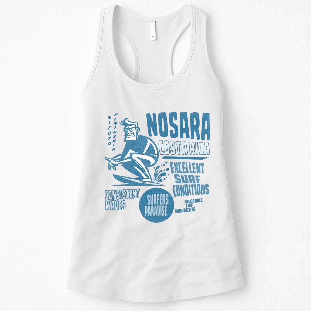 Nosara Costa Rica Sufing Vintage Womens Tank Top