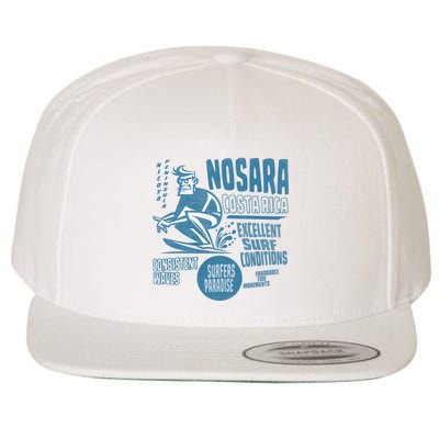 Nosara Costa Rica Sufing Vintage Wool Snapback Cap