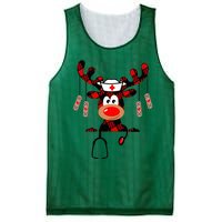 Nurse Christmas Reindeer Nurse Plaid Nicu Rn Lpn Scrub Top Mesh Reversible Basketball Jersey Tank