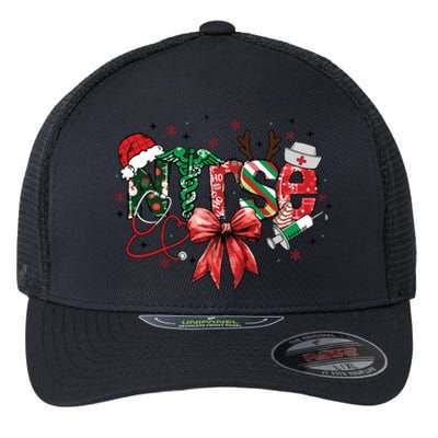 Nurse Christmas Retro Nurse Merry Christmas Flexfit Unipanel Trucker Cap