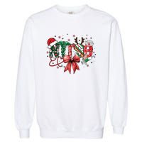 Nurse Christmas Retro Nurse Merry Christmas Garment-Dyed Sweatshirt