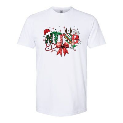 Nurse Christmas Retro Nurse Merry Christmas Softstyle CVC T-Shirt