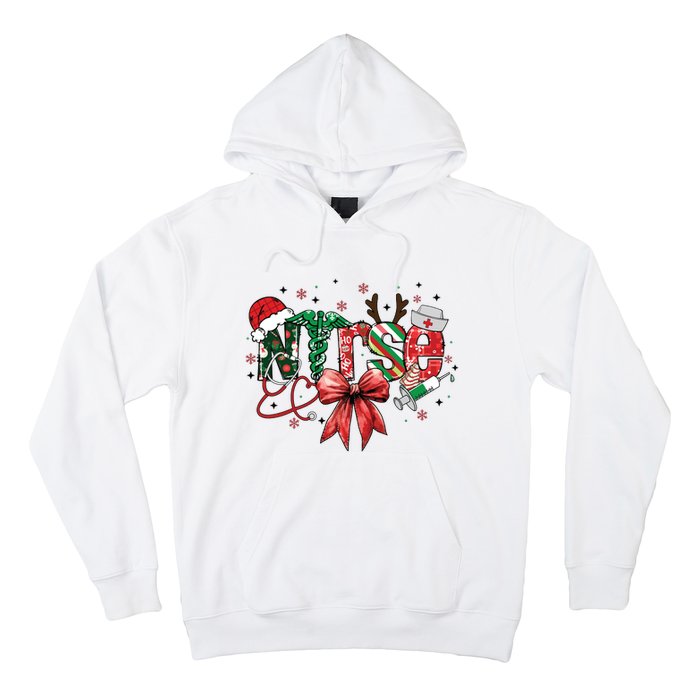 Nurse Christmas Retro Nurse Merry Christmas Hoodie