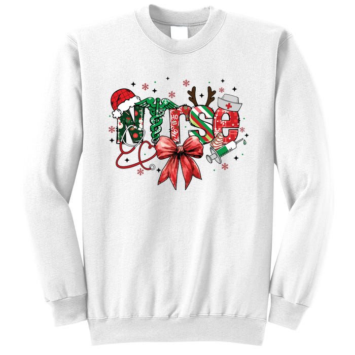 Nurse Christmas Retro Nurse Merry Christmas Sweatshirt