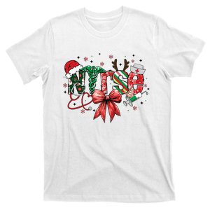 Nurse Christmas Retro Nurse Merry Christmas T-Shirt