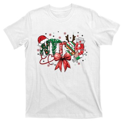 Nurse Christmas Retro Nurse Merry Christmas T-Shirt