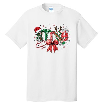 Nurse Christmas Retro Nurse Merry Christmas Tall T-Shirt