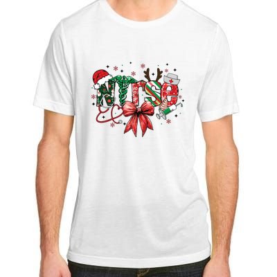 Nurse Christmas Retro Nurse Merry Christmas Adult ChromaSoft Performance T-Shirt