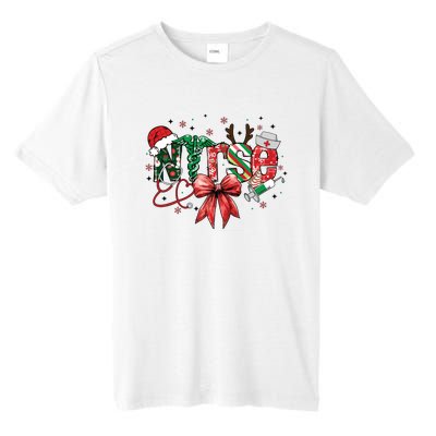 Nurse Christmas Retro Nurse Merry Christmas Tall Fusion ChromaSoft Performance T-Shirt