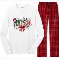 Nurse Christmas Retro Nurse Merry Christmas Long Sleeve Pajama Set