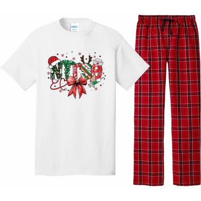 Nurse Christmas Retro Nurse Merry Christmas Pajama Set