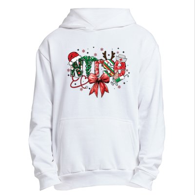 Nurse Christmas Retro Nurse Merry Christmas Urban Pullover Hoodie