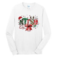 Nurse Christmas Retro Nurse Merry Christmas Tall Long Sleeve T-Shirt