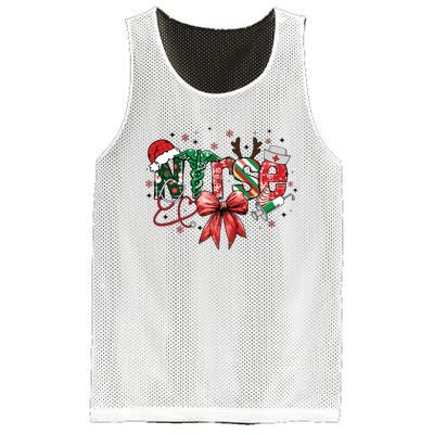 Nurse Christmas Retro Nurse Merry Christmas Mesh Reversible Basketball Jersey Tank