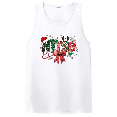 Nurse Christmas Retro Nurse Merry Christmas PosiCharge Competitor Tank