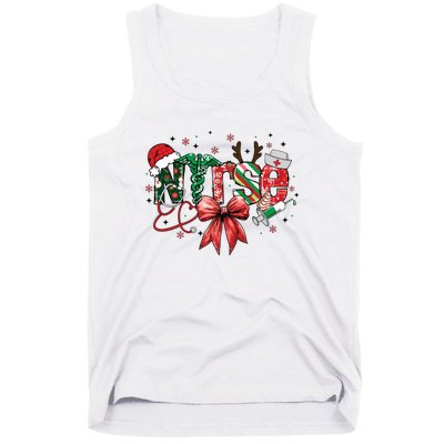 Nurse Christmas Retro Nurse Merry Christmas Tank Top