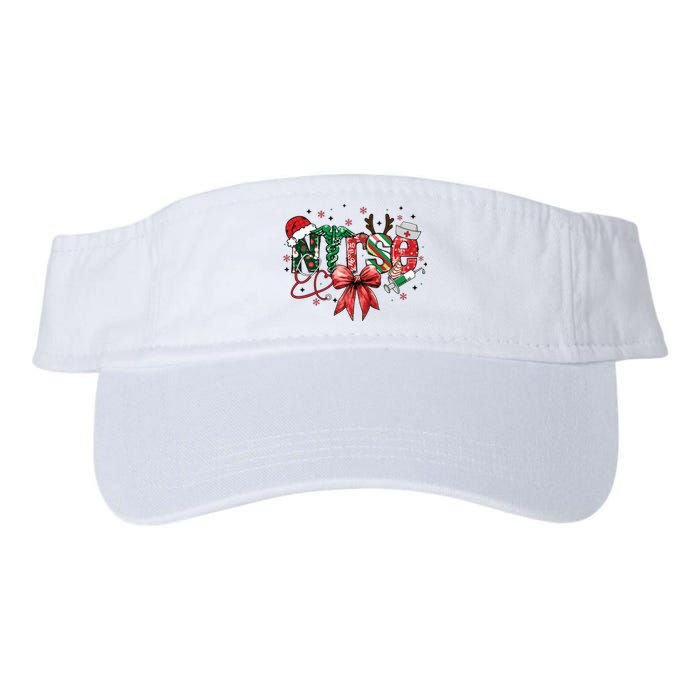 Nurse Christmas Retro Nurse Merry Christmas Valucap Bio-Washed Visor