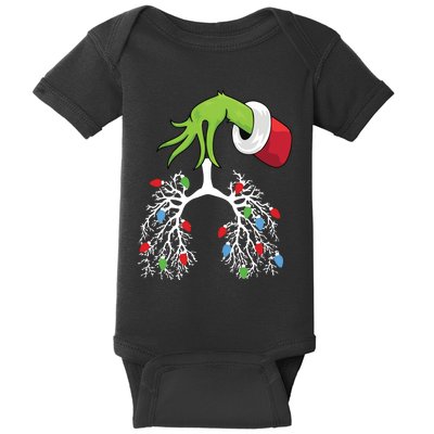 Nurse Christmas Respiratory Therapist Baby Bodysuit