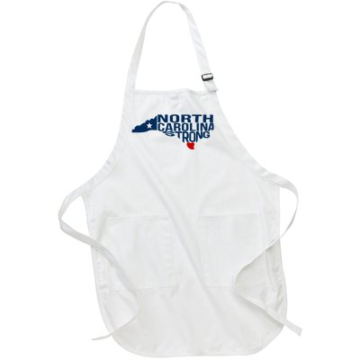 North Carolina Strong With Nc State And Love North Carolina Full-Length Apron With Pockets