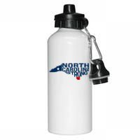 North Carolina Strong With Nc State And Love North Carolina Aluminum Water Bottle