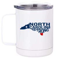 North Carolina Strong With Nc State And Love North Carolina 12 oz Stainless Steel Tumbler Cup