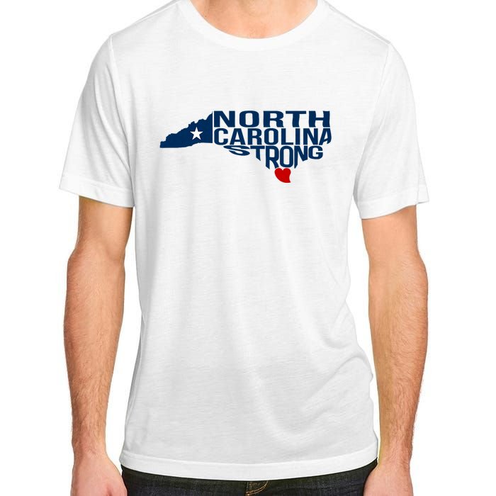 North Carolina Strong With Nc State And Love North Carolina Adult ChromaSoft Performance T-Shirt