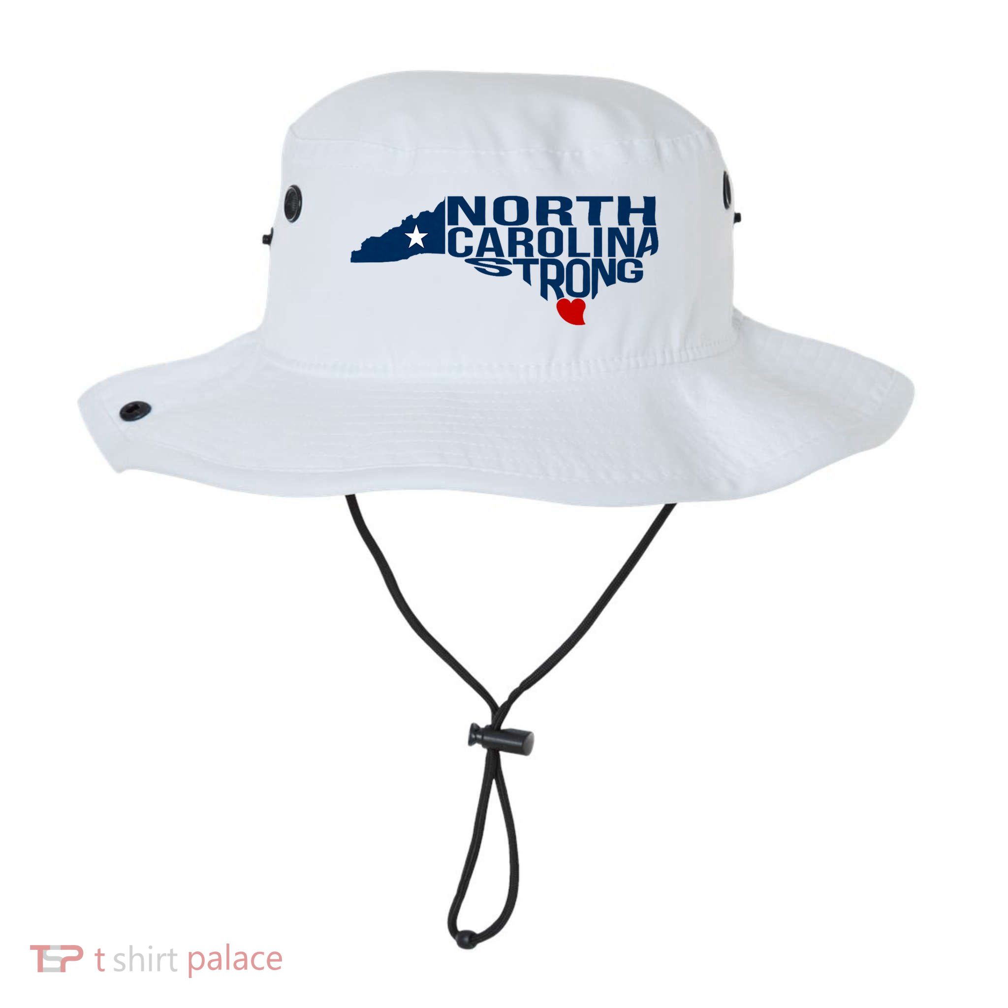 North Carolina Strong With Nc State And Love North Carolina Bucket Hat
