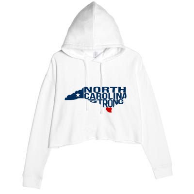 North Carolina Strong With Nc State And Love North Carolina Crop Fleece Hoodie