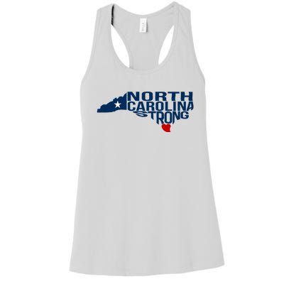 North Carolina Strong With Nc State And Love North Carolina Women's Racerback Tank