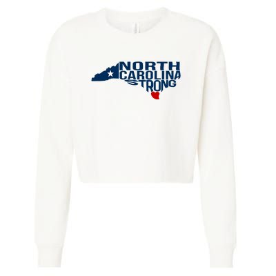 North Carolina Strong With Nc State And Love North Carolina Cropped Pullover Crew