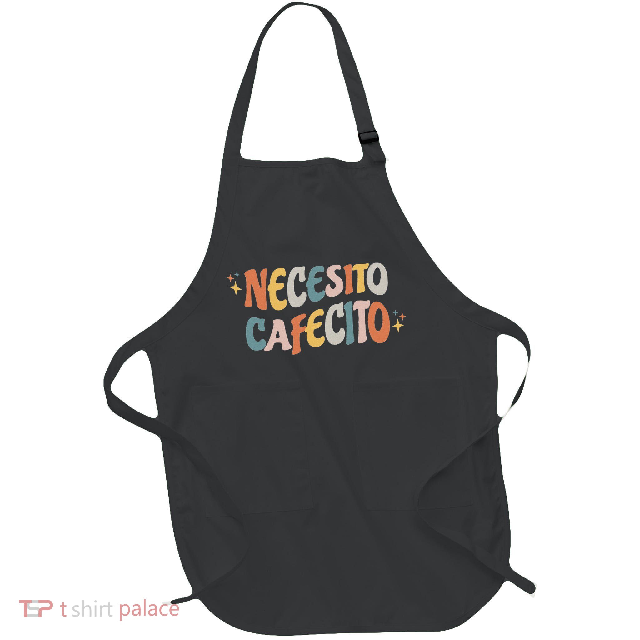 Necesito Cafecito Spanish Coffee Full-Length Apron With Pockets