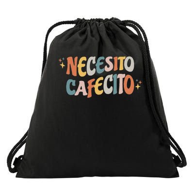 Necesito Cafecito Spanish Coffee Drawstring Bag