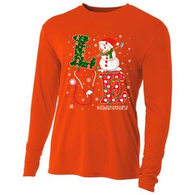 Nursing Christmas Santa Reindeer Love Radiology Nurse Life Cute Gift Cooling Performance Long Sleeve Crew