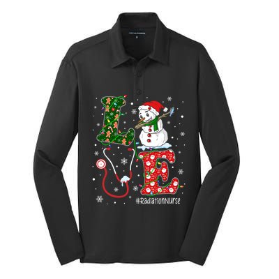 Nursing Christmas Santa Reindeer Love Radiology Nurse Life Cute Gift Silk Touch Performance Long Sleeve Polo