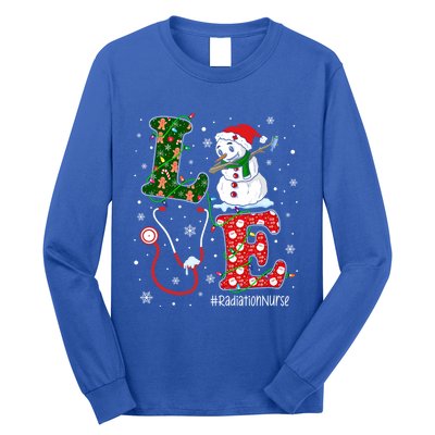 Nursing Christmas Santa Reindeer Love Radiology Nurse Life Cute Gift Long Sleeve Shirt