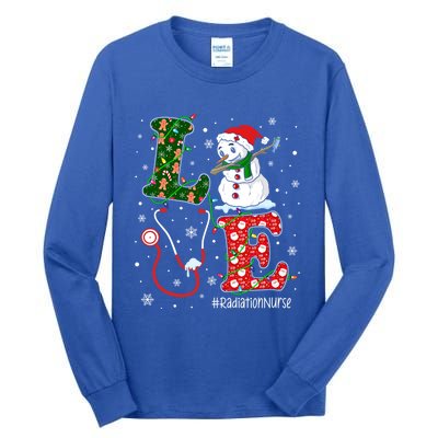 Nursing Christmas Santa Reindeer Love Radiology Nurse Life Cute Gift Tall Long Sleeve T-Shirt