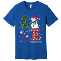 Nursing Christmas Santa Reindeer Love Radiology Nurse Life Cute Gift Premium T-Shirt