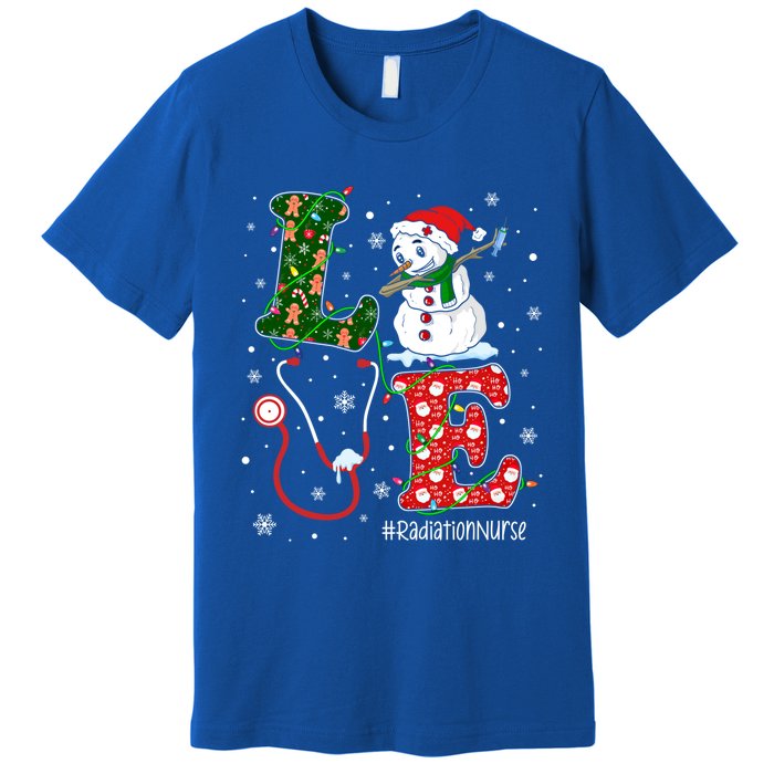 Nursing Christmas Santa Reindeer Love Radiology Nurse Life Cute Gift Premium T-Shirt