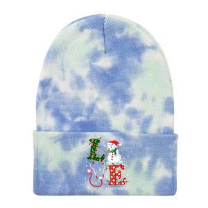 Nursing Christmas Santa Reindeer Love Radiology Nurse Life Cute Gift Tie Dye 12in Knit Beanie