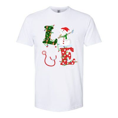 Nursing Christmas Santa Reindeer Love Radiology Nurse Life Cute Gift Softstyle CVC T-Shirt