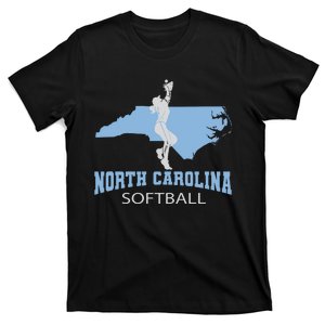 North Carolina Softball Girl The Tarheel State T-Shirt